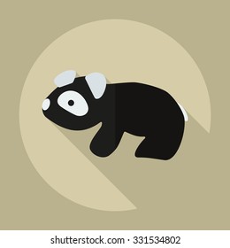 Flat modern design with shadow icons pandas