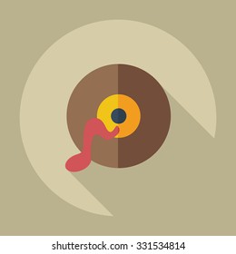 Flat modern design with shadow icons music
