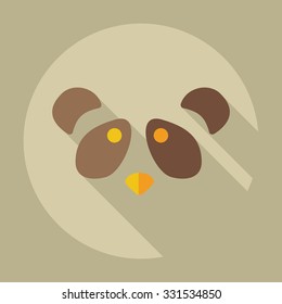 Flat modern design with shadow icons pandas