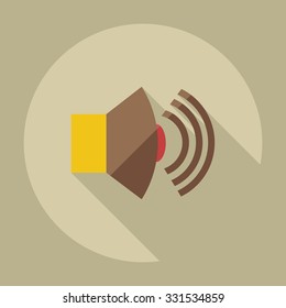 Flat modern design with shadow icons sound