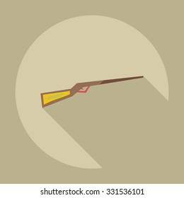Flat modern design with shadow icons sword