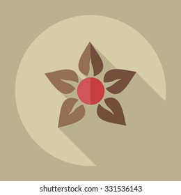 Flat modern design with shadow icons manicure