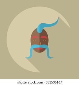 Flat modern design with shadow icons Kozak