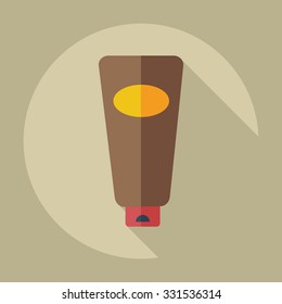 Flat modern design with shadow icons hand cream