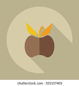 Flat modern design with shadow icons apple