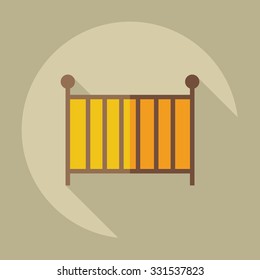 Flat modern design with shadow icons cot