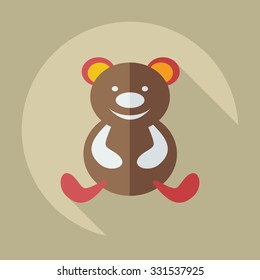 Flat modern design with shadow icons toys