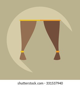 Flat modern design with shadow icons window