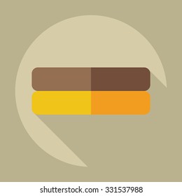 Flat modern design with shadow icons books