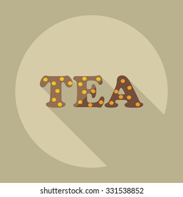 Flat modern design with shadow icons tea