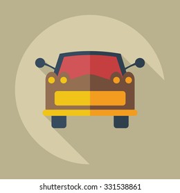 Flat modern design with shadow icons car