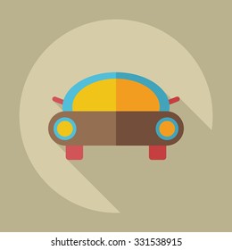 Flat modern design with shadow icons car