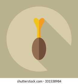Flat modern design with shadow icons meat