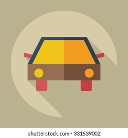 Flat modern design with shadow icons car