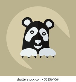 Flat modern design with shadow icons pandas