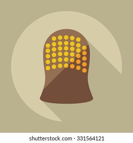 Flat modern design with shadow icons thimble