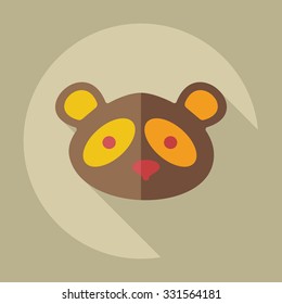 Flat modern design with shadow icons pandas