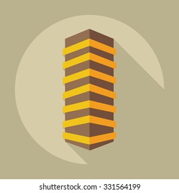 Flat modern design with shadow icons building