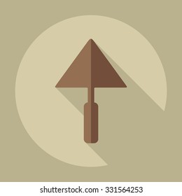 Flat modern design with shadow icons spatula