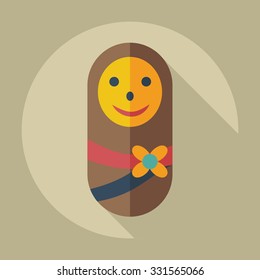 Flat modern design with shadow icons children