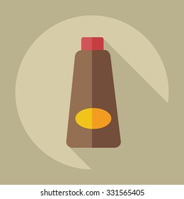 Flat modern design with shadow icons hand cream