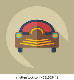Flat modern design with shadow icons car