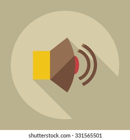 Flat modern design with shadow icons sound