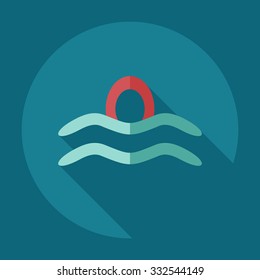Flat modern design with shadow icons scales