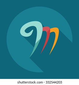 Flat modern design with shadow icons virgin