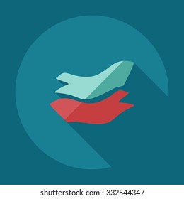 Flat modern design with shadow icons marine tape