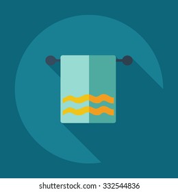 Flat modern design with shadow icons towel