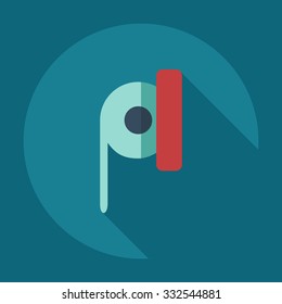 Flat modern design with shadow icons toilet paper