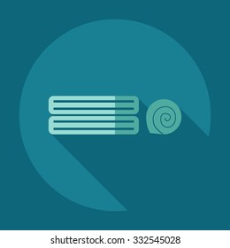 Flat modern design with shadow icons towel
