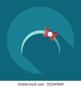 Flat modern design with shadow icons bijouterie