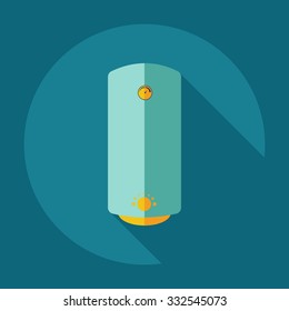 Flat modern design with shadow icons boiler