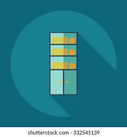 Flat modern design with shadow icons towel
