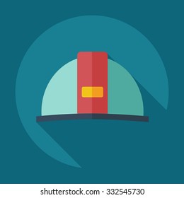 Flat modern design with shadow icons hard hat