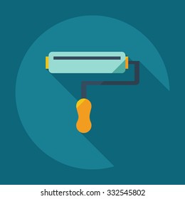 Flat modern design with shadow icons roller