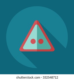 Flat modern design with shadow icons button