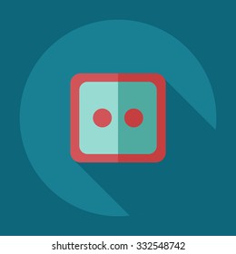 Flat modern design with shadow icons button