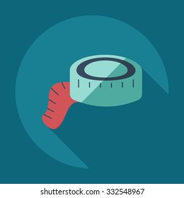 Flat modern design with shadow icons tape