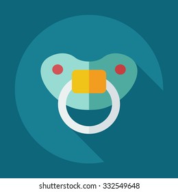 Flat modern design with shadow icons soother