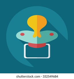 Flat modern design with shadow icons soother