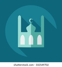 Flat modern design with shadow icons mosque