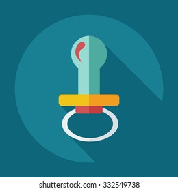 Flat modern design with shadow icons soother
