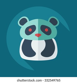 Flat modern design with shadow icons pandas