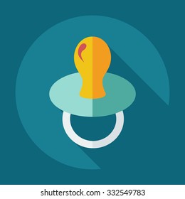 Flat modern design with shadow icons soother