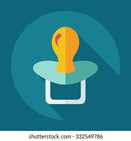 Flat modern design with shadow icons soother