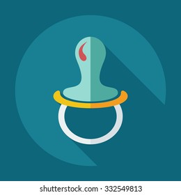 Flat modern design with shadow icons soother