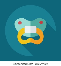 Flat modern design with shadow icons soother
